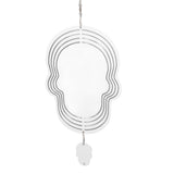 Wind Chime White Simple Delicate Decorative Weather Resistance Ornament for Lamp Tree Wall Skull Pattern
