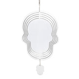 Wind Chime White Simple Delicate Decorative Weather Resistance Ornament for Lamp Tree Wall Skull Pattern - 45-Degree Angle