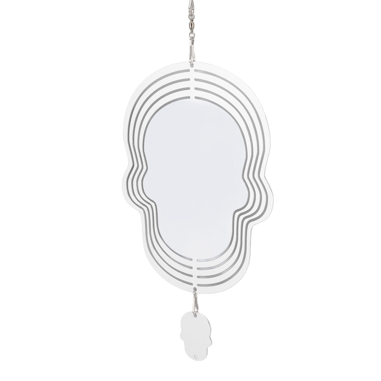 Wind Chime White Simple Delicate Decorative Weather Resistance Ornament for Lamp Tree Wall Skull Pattern