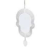Wind Chime White Simple Delicate Decorative Weather Resistance Ornament for Lamp Tree Wall Skull Pattern