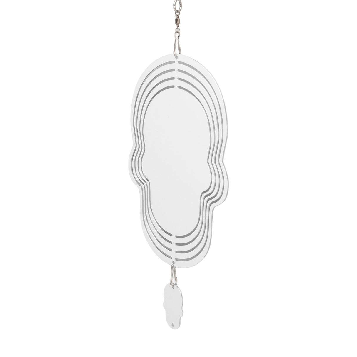 Wind Chime White Simple Delicate Decorative Weather Resistance Ornament for Lamp Tree Wall Skull Pattern