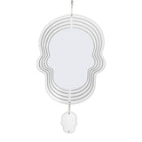 Wind Chime White Simple Delicate Decorative Weather Resistance Ornament for Lamp Tree Wall Skull Pattern - Low Angle