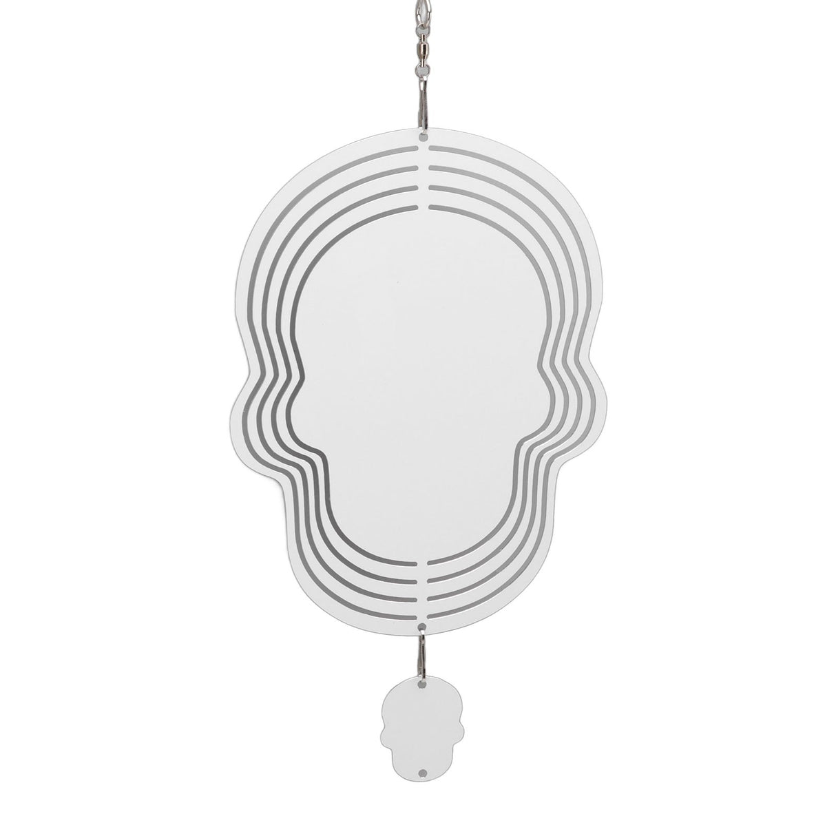 Wind Chime White Simple Delicate Decorative Weather Resistance Ornament for Lamp Tree Wall Skull Pattern