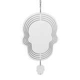 Wind Chime White Simple Delicate Decorative Weather Resistance Ornament for Lamp Tree Wall Skull Pattern