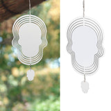 Wind Chime White Simple Delicate Decorative Weather Resistance Ornament for Lamp Tree Wall Skull Pattern