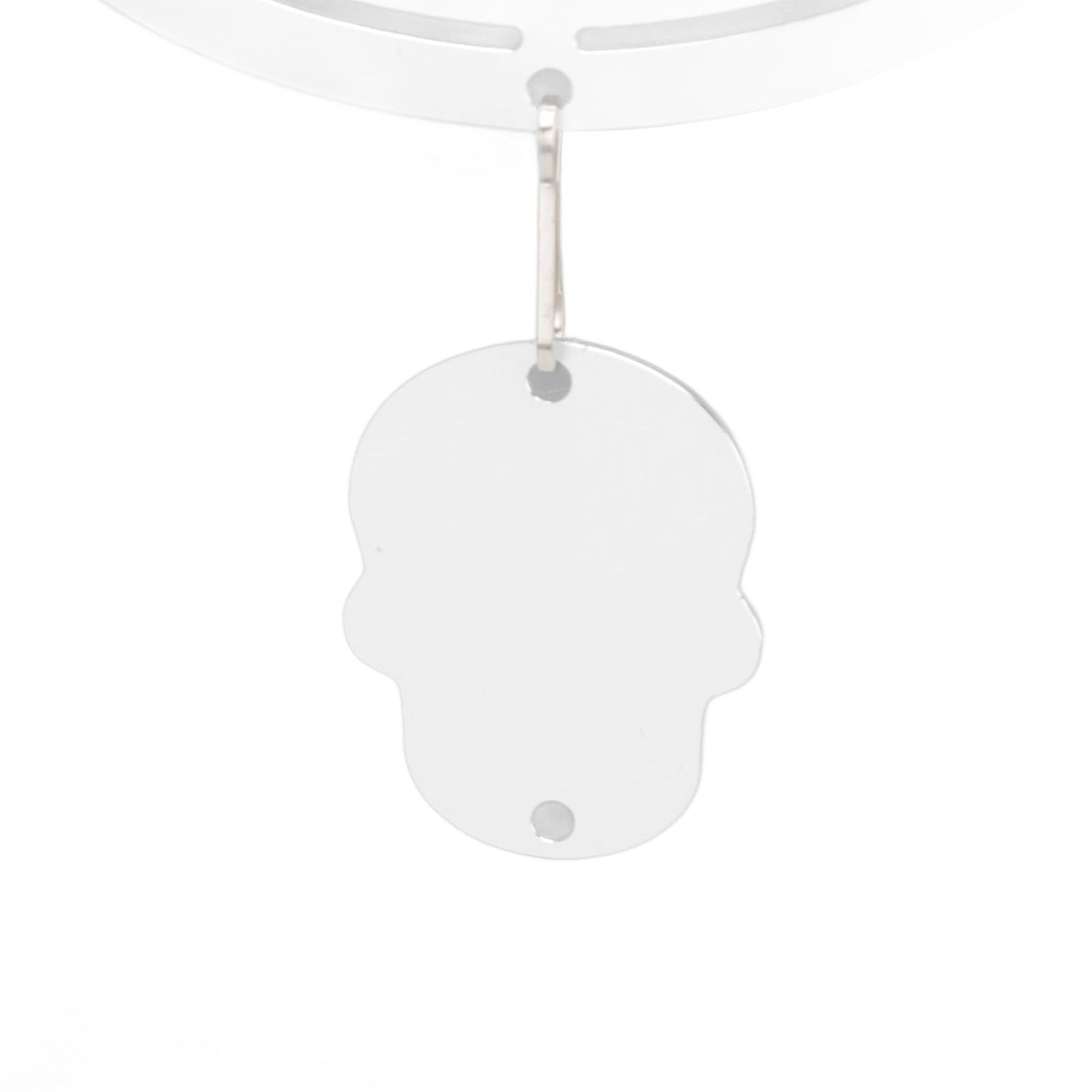 Wind Chime White Simple Delicate Decorative Weather Resistance Ornament for Lamp Tree Wall Skull Pattern