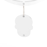 Wind Chime White Simple Delicate Decorative Weather Resistance Ornament for Lamp Tree Wall Skull Pattern