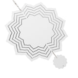 Wind Chime White Simple Delicate Decorative Weather Resistance Ornament for Lamp Tree Wall Lotus Pattern