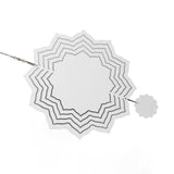 Wind Chime White Simple Delicate Decorative Weather Resistance Ornament for Lamp Tree Wall Lotus Pattern