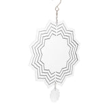 Wind Chime White Simple Delicate Decorative Weather Resistance Ornament for Lamp Tree Wall Lotus Pattern