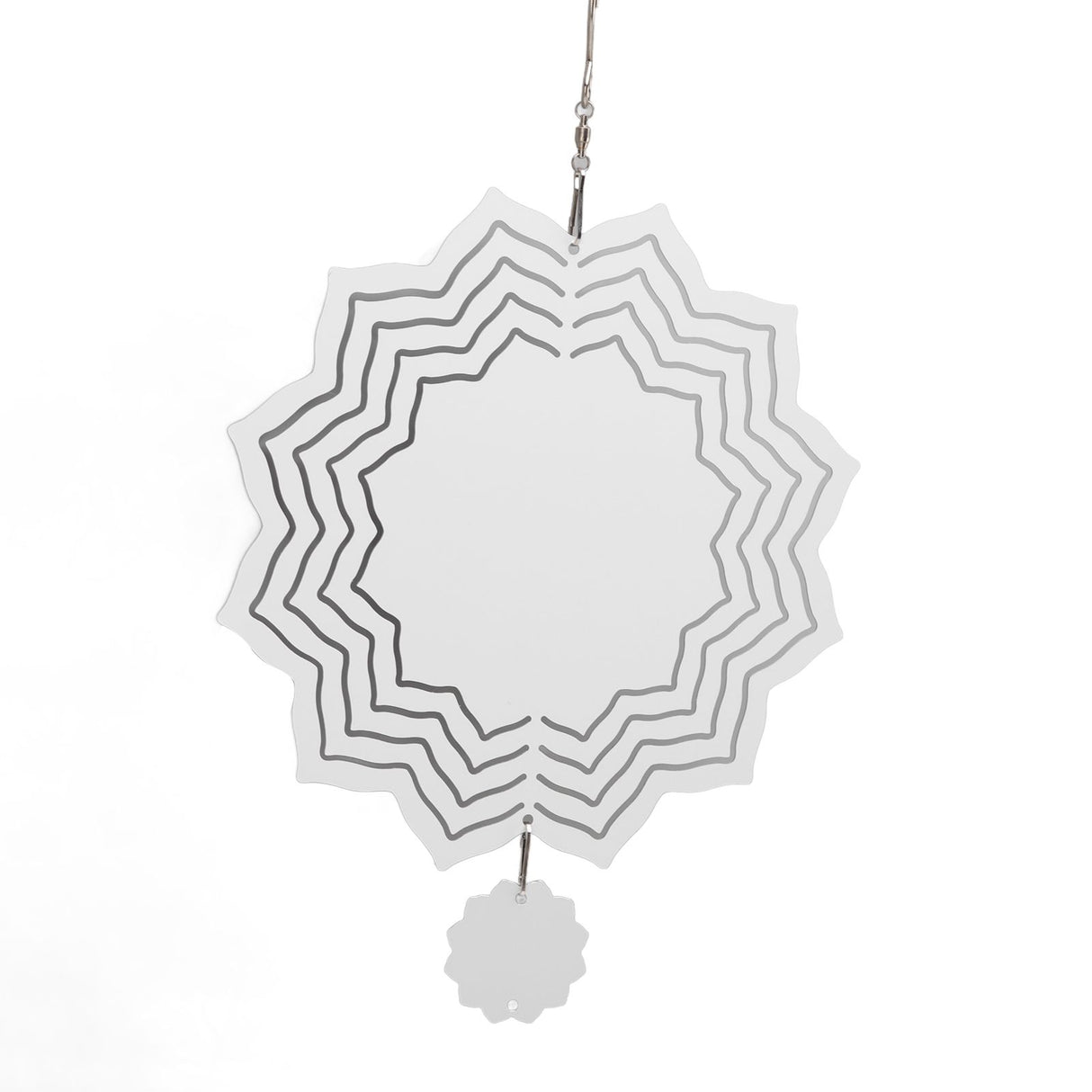 Wind Chime White Simple Delicate Decorative Weather Resistance Ornament for Lamp Tree Wall Lotus Pattern