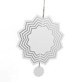 Wind Chime White Simple Delicate Decorative Weather Resistance Ornament for Lamp Tree Wall Lotus Pattern