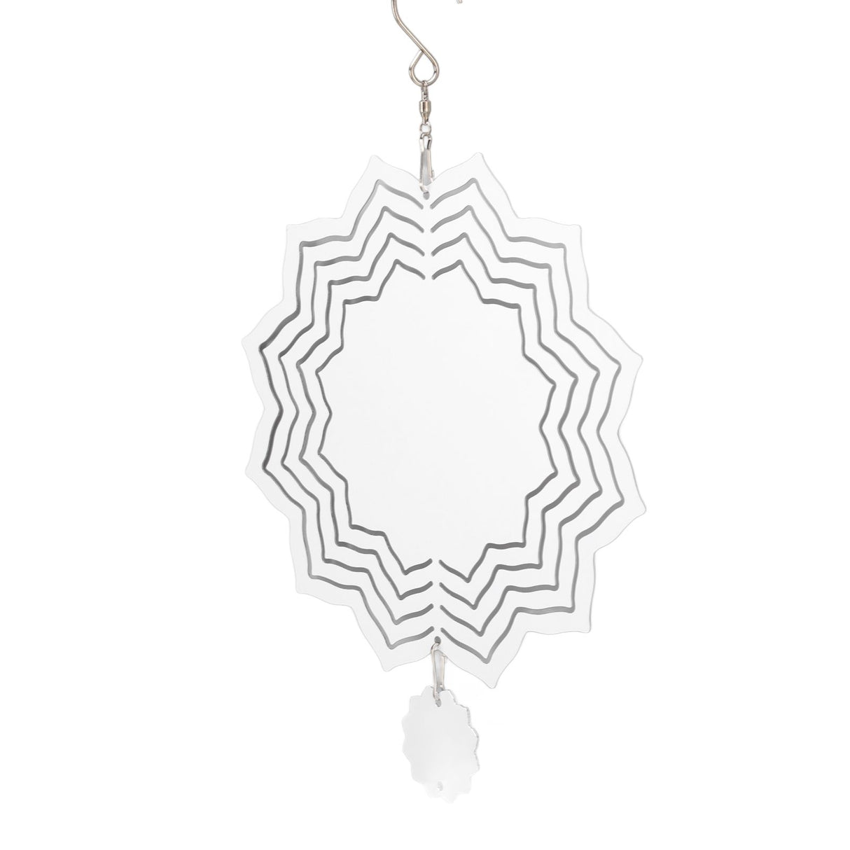 Wind Chime White Simple Delicate Decorative Weather Resistance Ornament for Lamp Tree Wall Lotus Pattern
