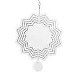 Wind Chime White Simple Delicate Decorative Weather Resistance Ornament for Lamp Tree Wall Lotus Pattern