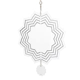 Wind Chime White Simple Delicate Decorative Weather Resistance Ornament for Lamp Tree Wall Lotus Pattern