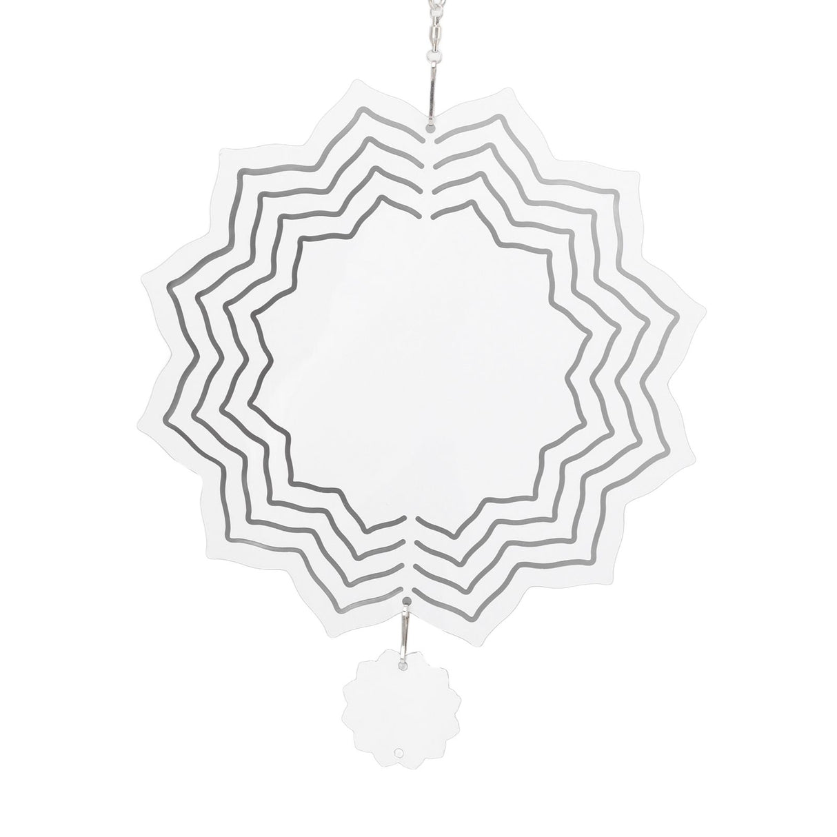 Wind Chime White Simple Delicate Decorative Weather Resistance Ornament for Lamp Tree Wall Lotus Pattern