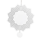 Wind Chime White Simple Delicate Decorative Weather Resistance Ornament for Lamp Tree Wall Lotus Pattern
