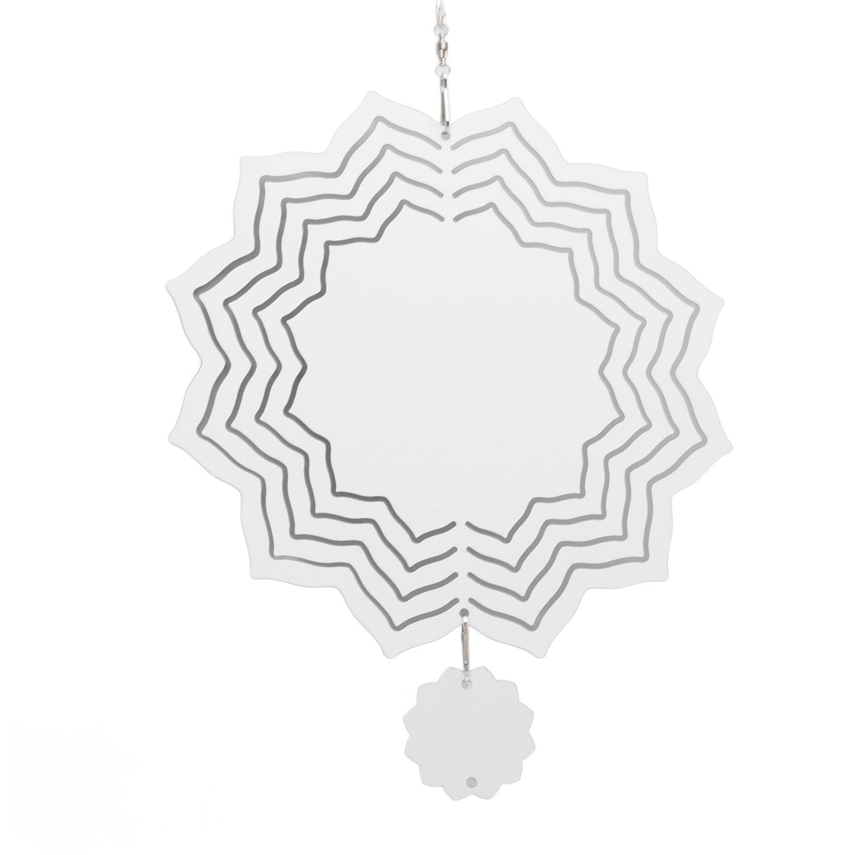 Wind Chime White Simple Delicate Decorative Weather Resistance Ornament for Lamp Tree Wall Lotus Pattern