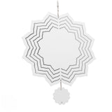 Wind Chime White Simple Delicate Decorative Weather Resistance Ornament for Lamp Tree Wall Lotus Pattern - Extra Image