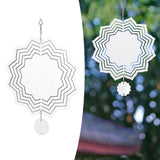 Wind Chime White Simple Delicate Decorative Weather Resistance Ornament for Lamp Tree Wall Lotus Pattern - Extra Image