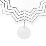 Wind Chime White Simple Delicate Decorative Weather Resistance Ornament for Lamp Tree Wall Lotus Pattern