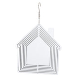DIY Sublimation Metal Wind Spinner Hanging Blank Wind Chimes Garden Decorative Ornaments House 200x182x1mm
