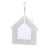 DIY Sublimation Metal Wind Spinner Hanging Blank Wind Chimes Garden Decorative Ornaments House 200x182x1mm - Front View