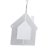 DIY Sublimation Metal Wind Spinner Hanging Blank Wind Chimes Garden Decorative Ornaments House 200x182x1mm
