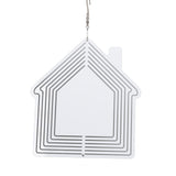 DIY Sublimation Metal Wind Spinner Hanging Blank Wind Chimes Garden Decorative Ornaments House 200x182x1mm