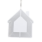 DIY Sublimation Metal Wind Spinner Hanging Blank Wind Chimes Garden Decorative Ornaments House 200x182x1mm