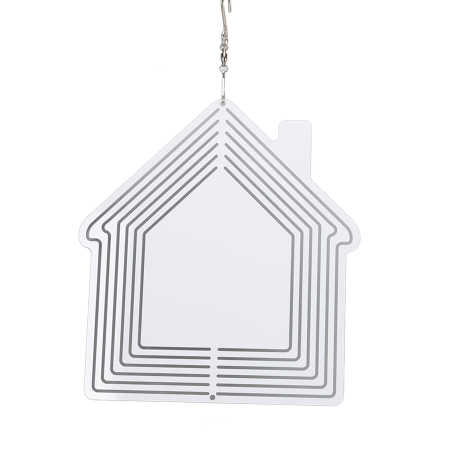 DIY Sublimation Metal Wind Spinner Hanging Blank Wind Chimes Garden Decorative Ornaments House 200x182x1mm