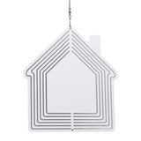 DIY Sublimation Metal Wind Spinner Hanging Blank Wind Chimes Garden Decorative Ornaments House 200x182x1mm