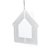 DIY Sublimation Metal Wind Spinner Hanging Blank Wind Chimes Garden Decorative Ornaments House 200x182x1mm
