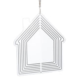 DIY Sublimation Metal Wind Spinner Hanging Blank Wind Chimes Garden Decorative Ornaments House 200x182x1mm