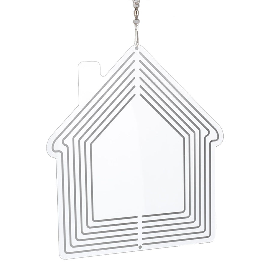 DIY Sublimation Metal Wind Spinner Hanging Blank Wind Chimes Garden Decorative Ornaments House 200x182x1mm
