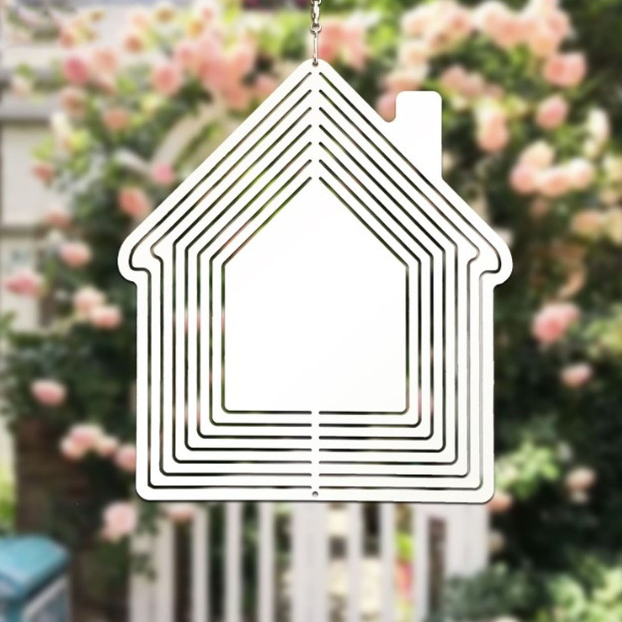 DIY Sublimation Metal Wind Spinner Hanging Blank Wind Chimes Garden Decorative Ornaments House 200x182x1mm