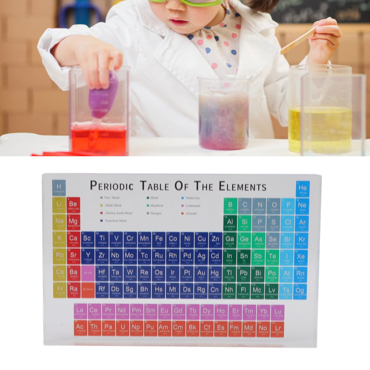 Educational Periodic Table Decoration Safe Odorless Modern Acrylic Periodic Table Elements for Home School Large Size