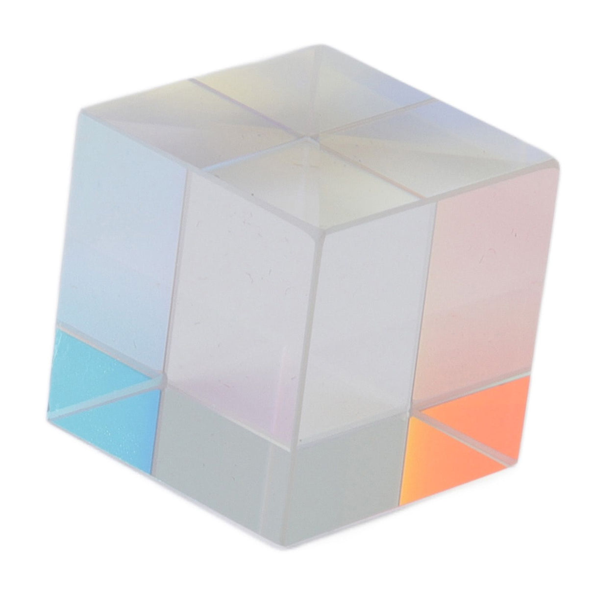 Prism Cube Optical Glass RGB Dispersion Color Cube Sun Catcher X Cube Prism Birthday Gift 15x15x15mm/0.6x0.6x0.6in