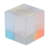 Prism Cube Optical Glass RGB Dispersion Color Cube Sun Catcher X Cube Prism Birthday Gift 20x20x20mm/0.8x0.8x0.8in - Close-Up Angle