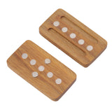 Fidget Slider Green Sandalwood Water Ripples Designed Magnetic Push Slider Toy for 15 to 35 Years Old ADHD Autism - Side View