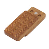Fidget Slider Green Sandalwood Water Ripples Designed Magnetic Push Slider Toy for 15 to 35 Years Old ADHD Autism - Rear View