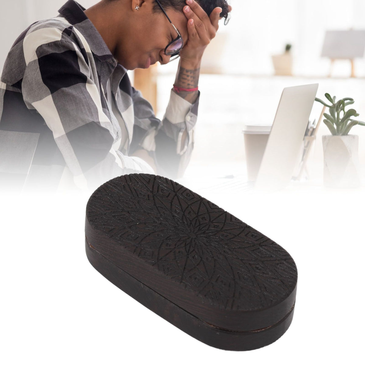 Ebony Magnetic Push Slider Toy Anti Stress Adults Hardwood Push Slider Stress Relief Sensory Toys Autism ADHD Unlimited Sunflower