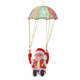 Parachute Christmas Ornaments Lovely Shape Safe Eco Friendly Fleece PC Christmas Hanging Ornament Parachute for Kids Somersault