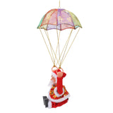 Parachute Christmas Ornaments Lovely Shape Safe Eco Friendly Fleece PC Christmas Hanging Ornament Parachute for Kids Somersault