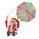 Parachute Christmas Ornaments Lovely Shape Safe Eco Friendly Fleece PC Christmas Hanging Ornament Parachute for Kids Somersault