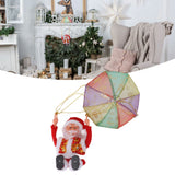 Parachute Christmas Ornaments Lovely Shape Safe Eco Friendly Fleece PC Christmas Hanging Ornament Parachute for Kids Somersault - Extra Image