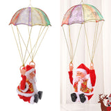 Parachute Christmas Ornaments Lovely Shape Safe Eco Friendly Fleece PC Christmas Hanging Ornament Parachute for Kids Somersault - Extra Image