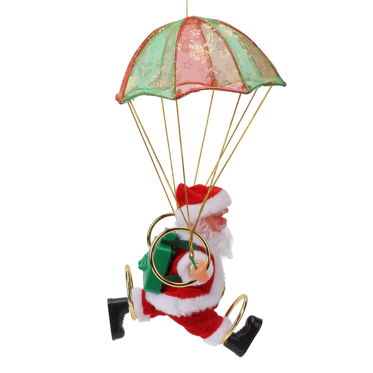Parachute Christmas Ornaments Lovely Shape Safe Eco Friendly Fleece PC Christmas Hanging Ornament Parachute for Kids Circling