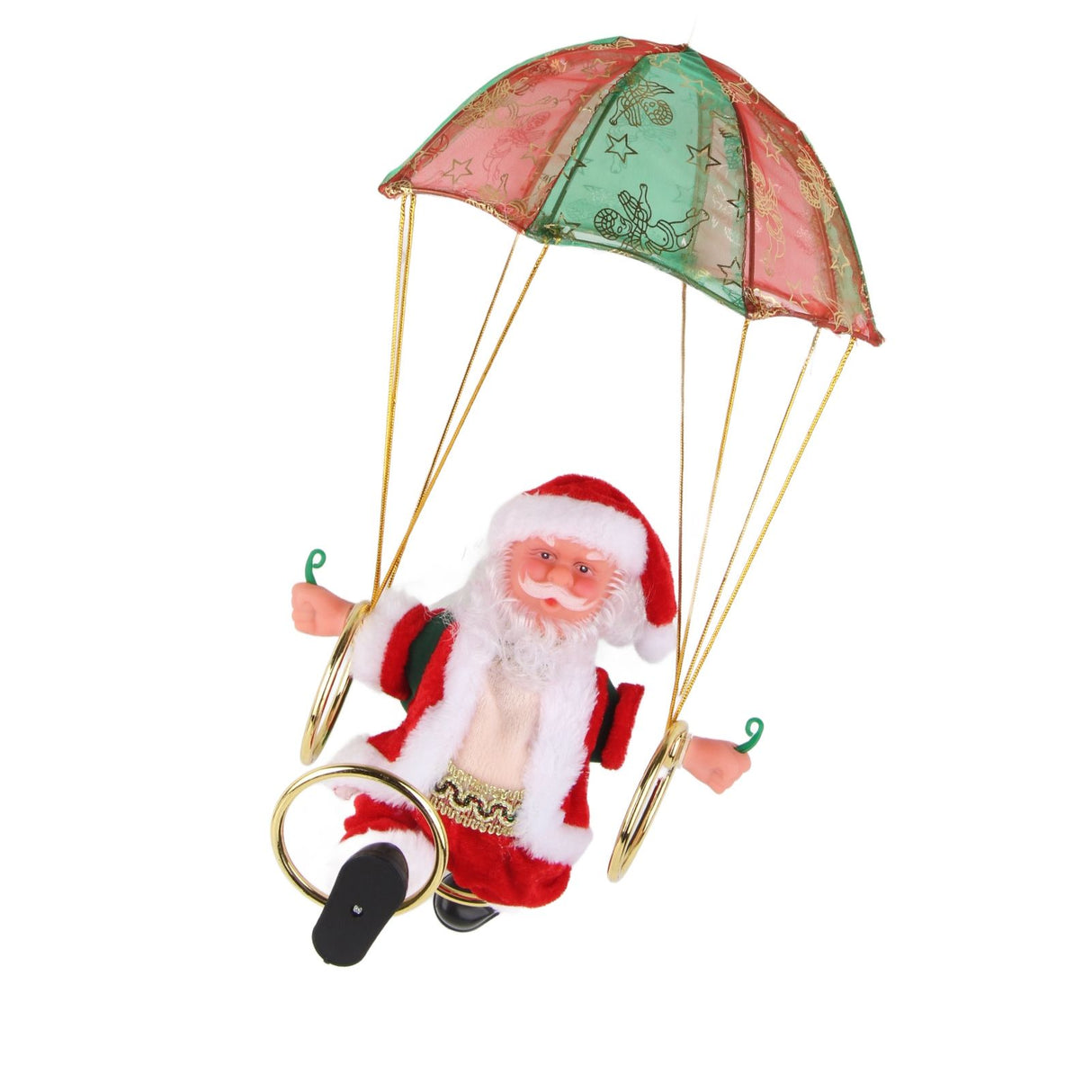 Parachute Christmas Ornaments Lovely Shape Safe Eco Friendly Fleece PC Christmas Hanging Ornament Parachute for Kids Circling