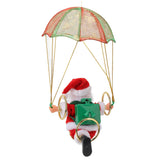 Parachute Christmas Ornaments Lovely Shape Safe Eco Friendly Fleece PC Christmas Hanging Ornament Parachute for Kids Circling